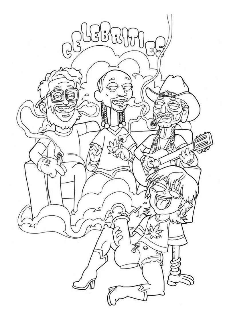 Who Smokes Weed? Coloring Book - Image 3