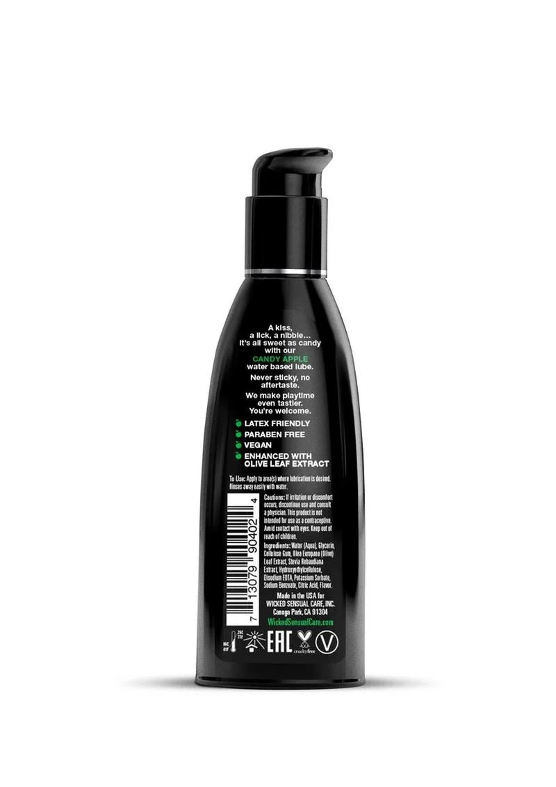 Wicked Aqua Candy Apple Flavored Water Based Lubricant - Image 3