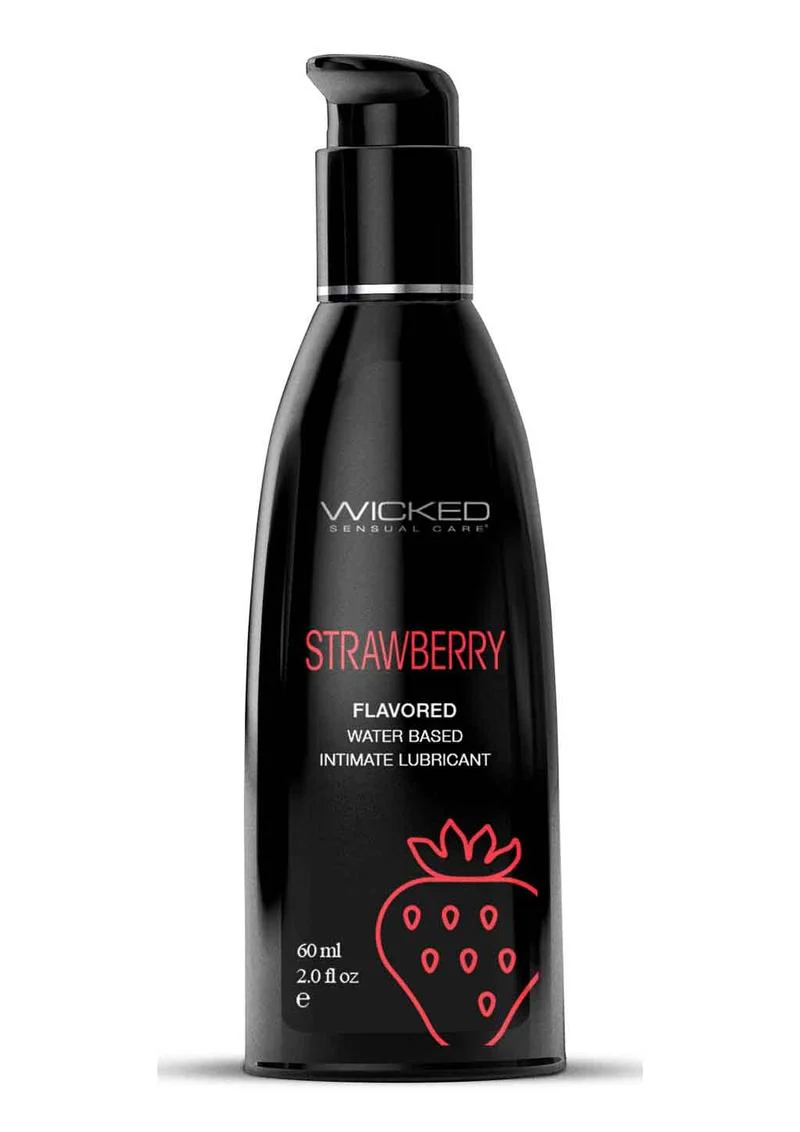 Wicked Aqua Strawberry Flavored Water Based Lubricant - Image 2