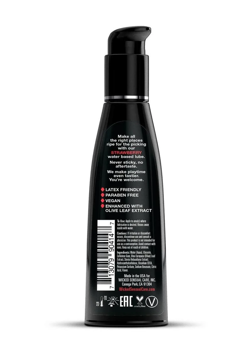 Wicked Aqua Strawberry Flavored Water Based Lubricant - Image 5