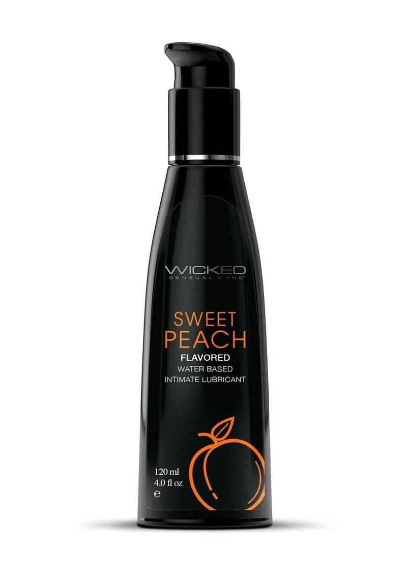 Wicked Aqua Sweet Peach Flavored Water Based Lubricant - Image 2