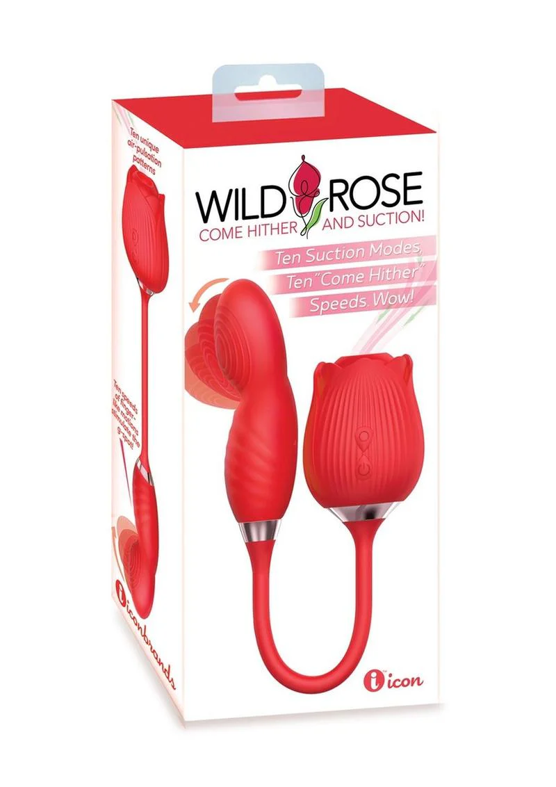 Wild Rose Come Hither And Suction Rechargeable Dual Stimulator - Image 2