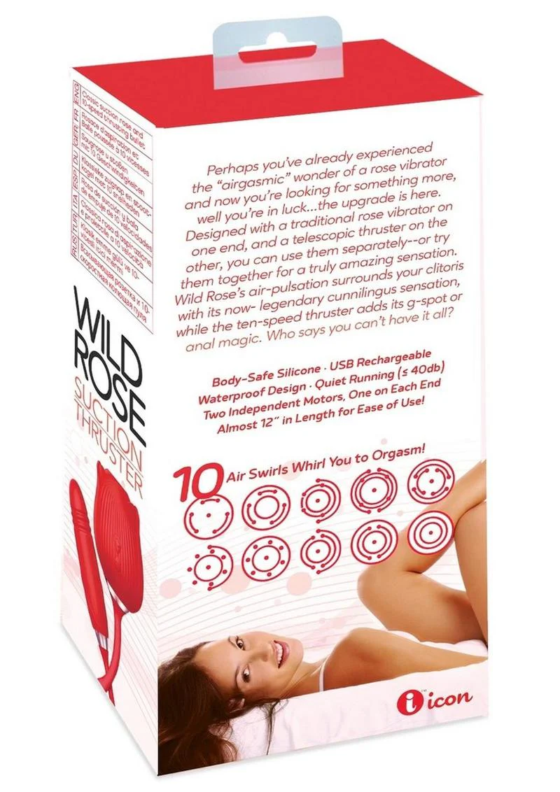Wild Rose Suction Thruster Rechargeable Silicone Clitoral Stimulator - Image 2