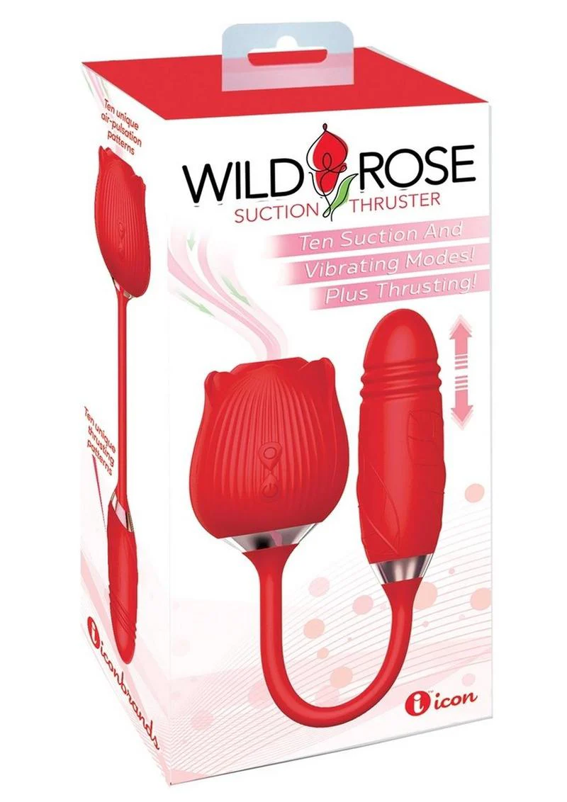 Wild Rose Suction Thruster Rechargeable Silicone Clitoral Stimulator - Image 3