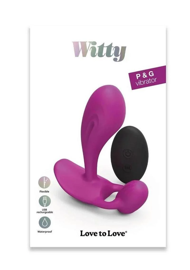 Witty Rechargeable Vibrator With Clitoral Stimulator - Image 4