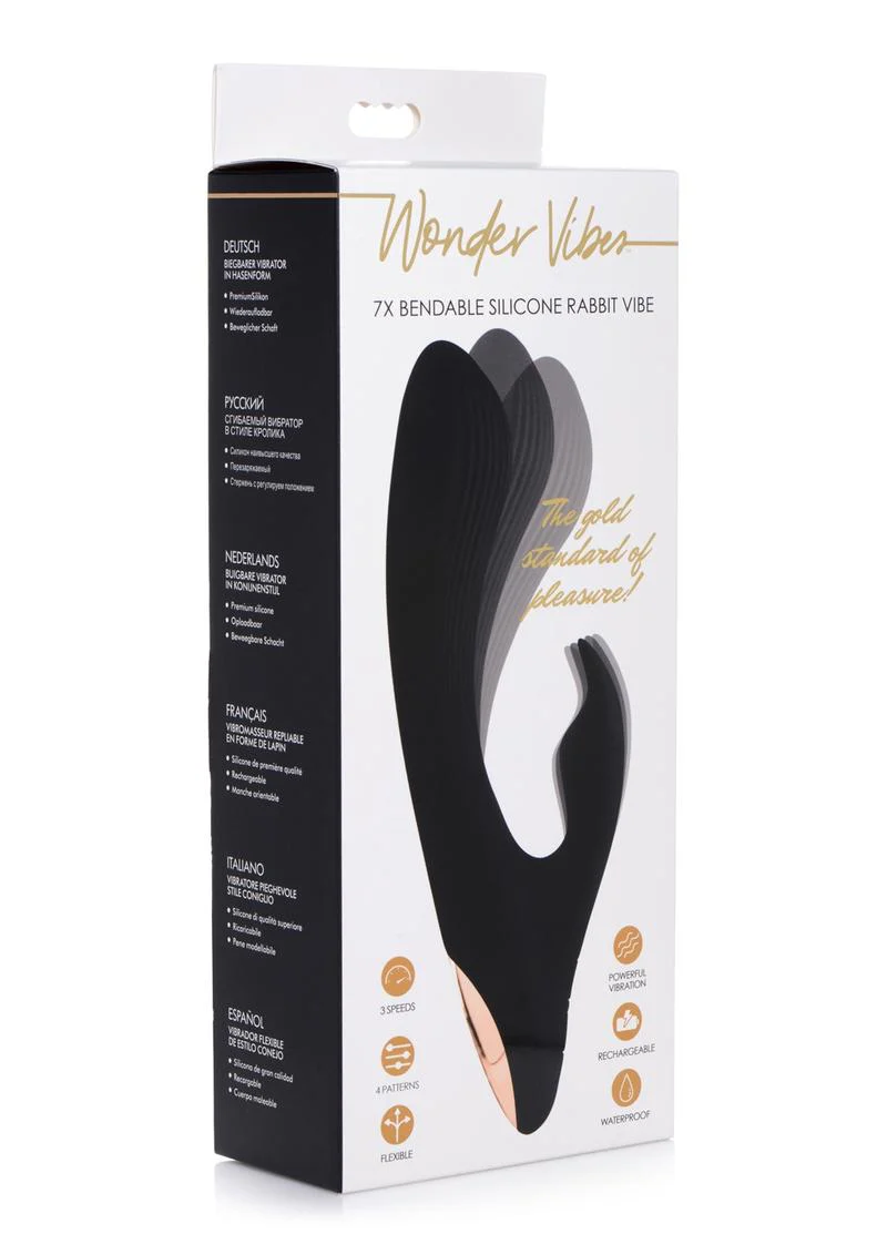Wonder Vibes Bendable Silicone Rabbit Vibrator - Image 3