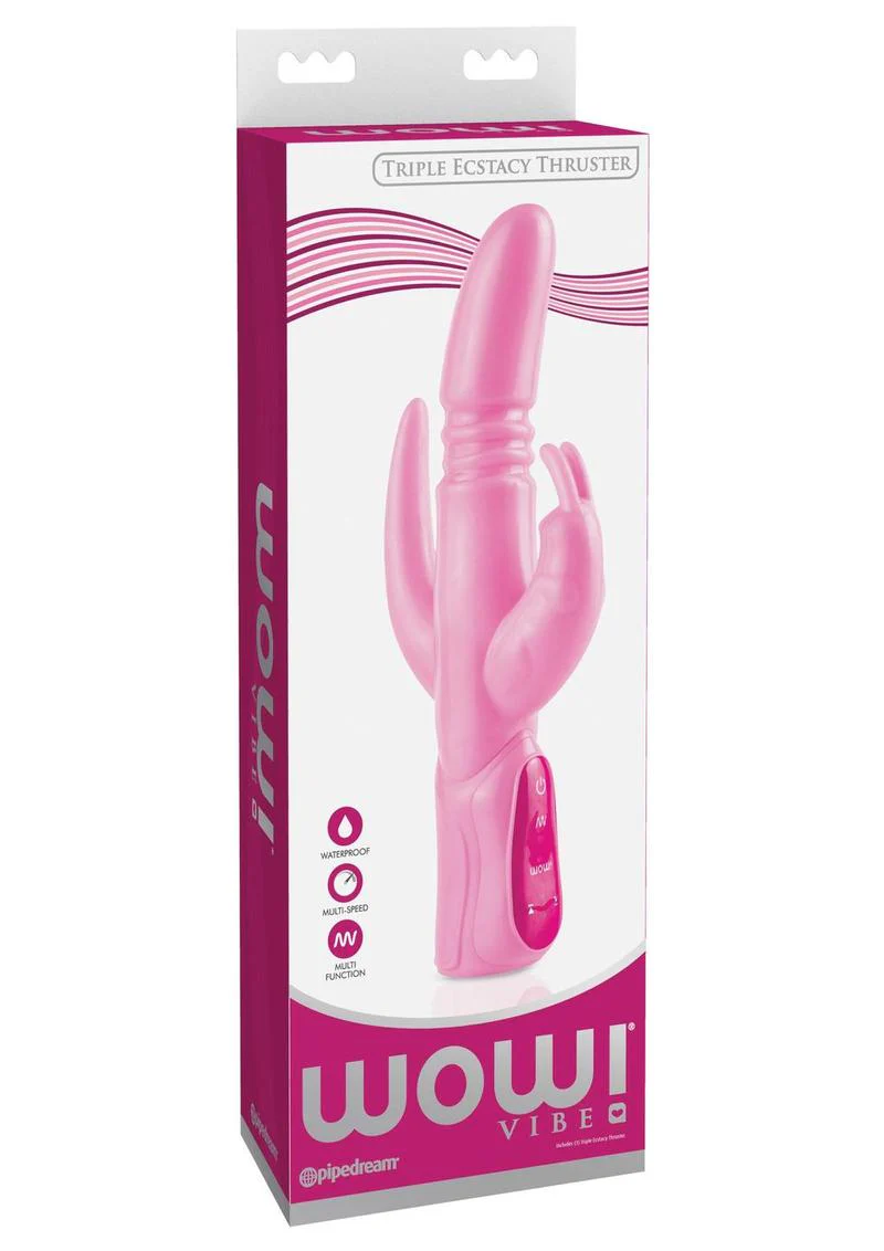 Wow! Vibe Triple Thruster Silicone Rabbit Vibrator - Image 3