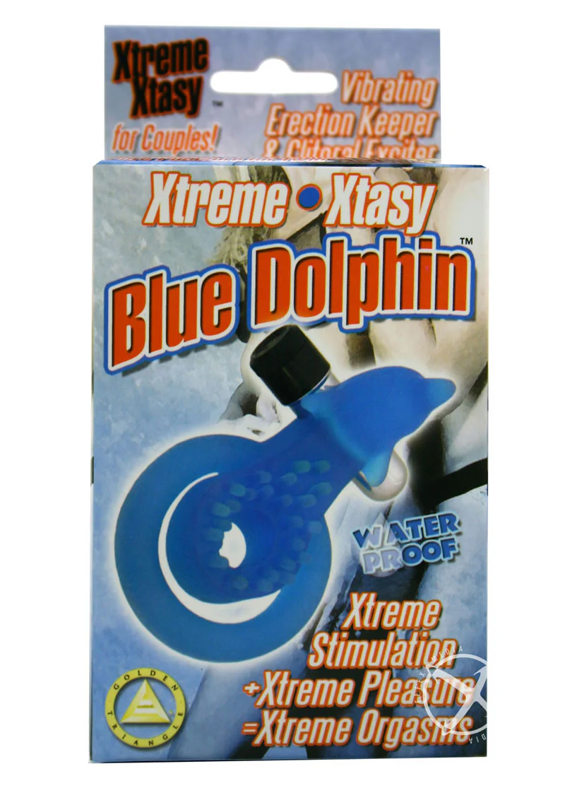 Xtreme Xtasy Blue Dolphin Vibrating Cock Ring - Image 2