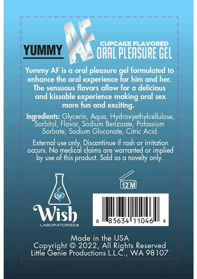 Yummy AF Cupcake Flavored Oral Pleasure Gel - Image 2