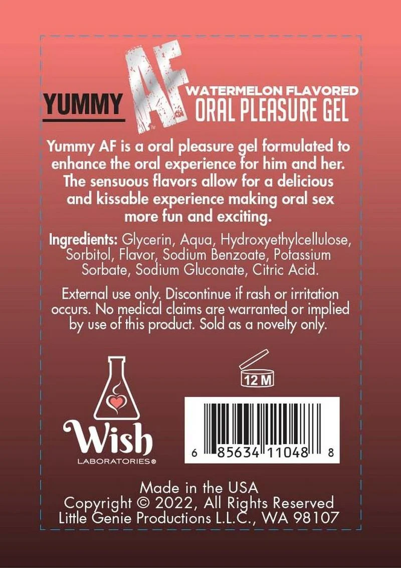 Yummy AF Watermelon Flavored Oral Pleasure Gel - Image 2