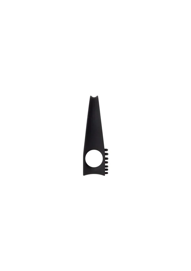 Zero Tolerance Black Knight Silicone Vibrating Textured Cock Ring - Image 2