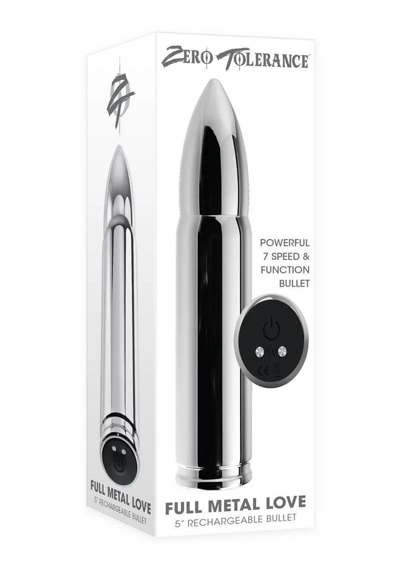 Zero Tolerance Full Metal Love Rechargeable Bullet - Silver - Image 4