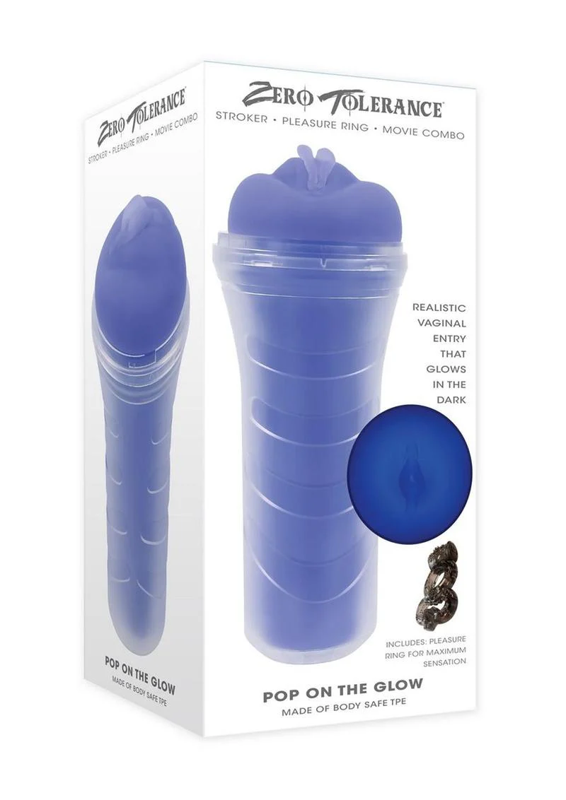 Zero Tolerance Pop on the Glow Pussy Stroker Glow-in-the-Dark TPE - Image 4