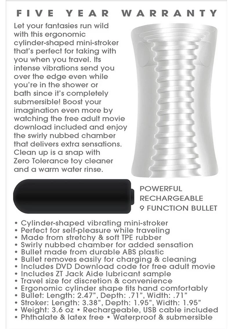 Zero Tolerance Pop Rechargeable Compact Textured Stroker - Image 3