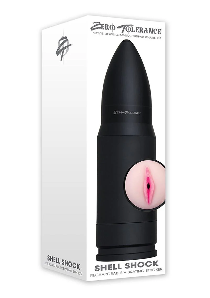 Zero Tolerance Shell Shock Rechargeable Vibrating Pussy Stroker - Image 4