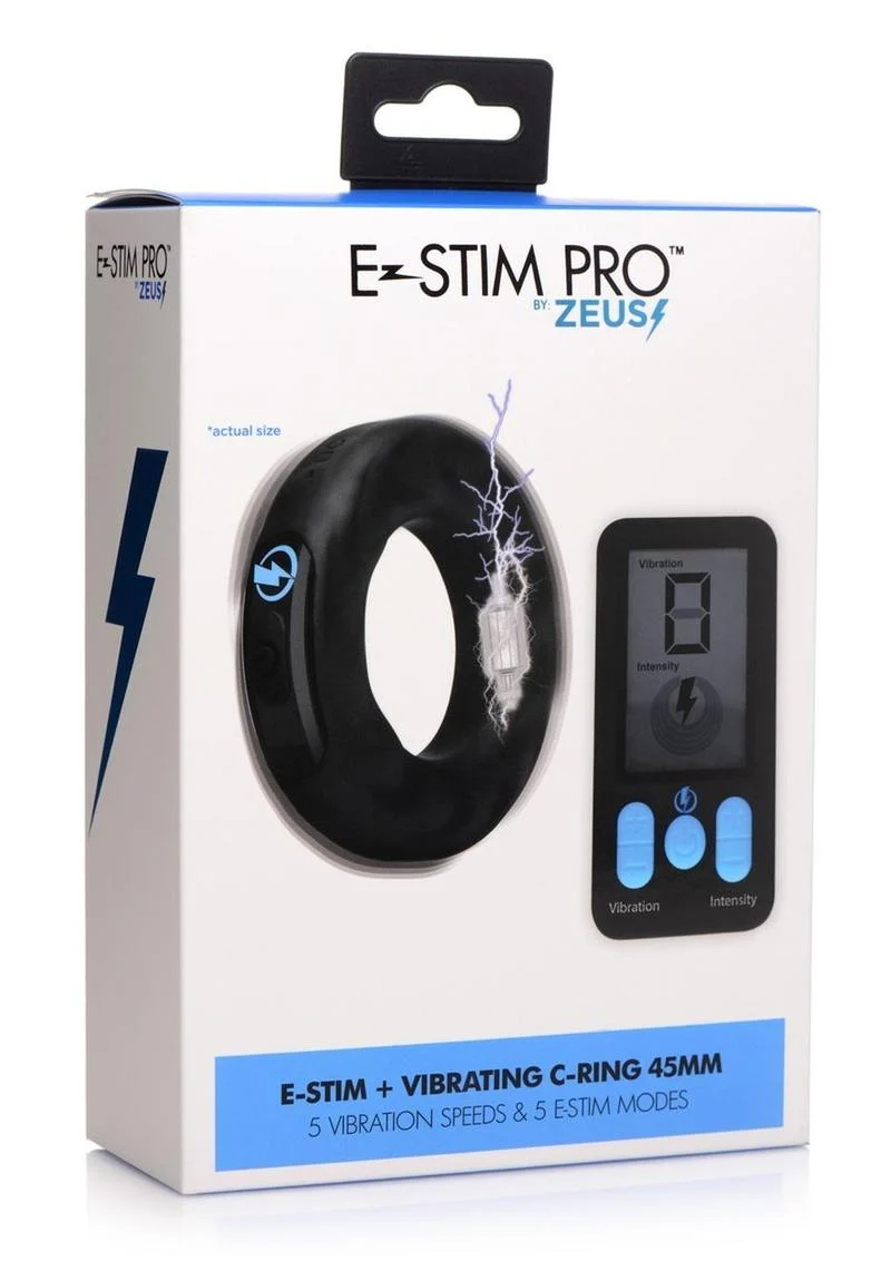 Zeus E-Stim Pro Vibrating And E-Stim Rechargeable Silicone Cock Ring - Image 8
