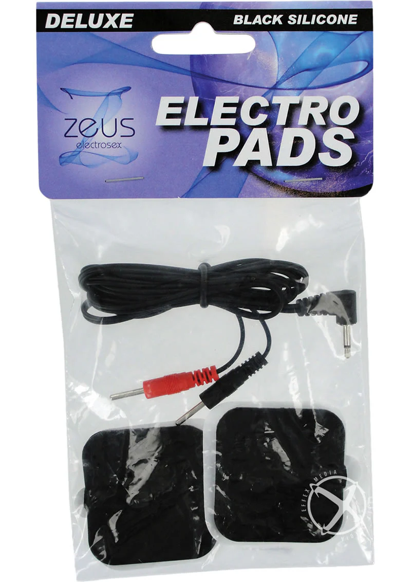 Zeus Electrosex Deluxe Black Silicone Electro Pads - Image 3
