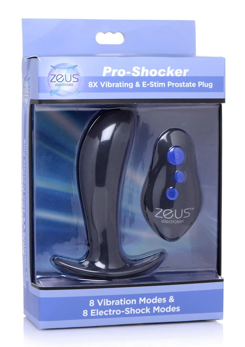 Zeus Pro Shocker Vibrating And E-Stim Silicone Prostate Plug - Image 4