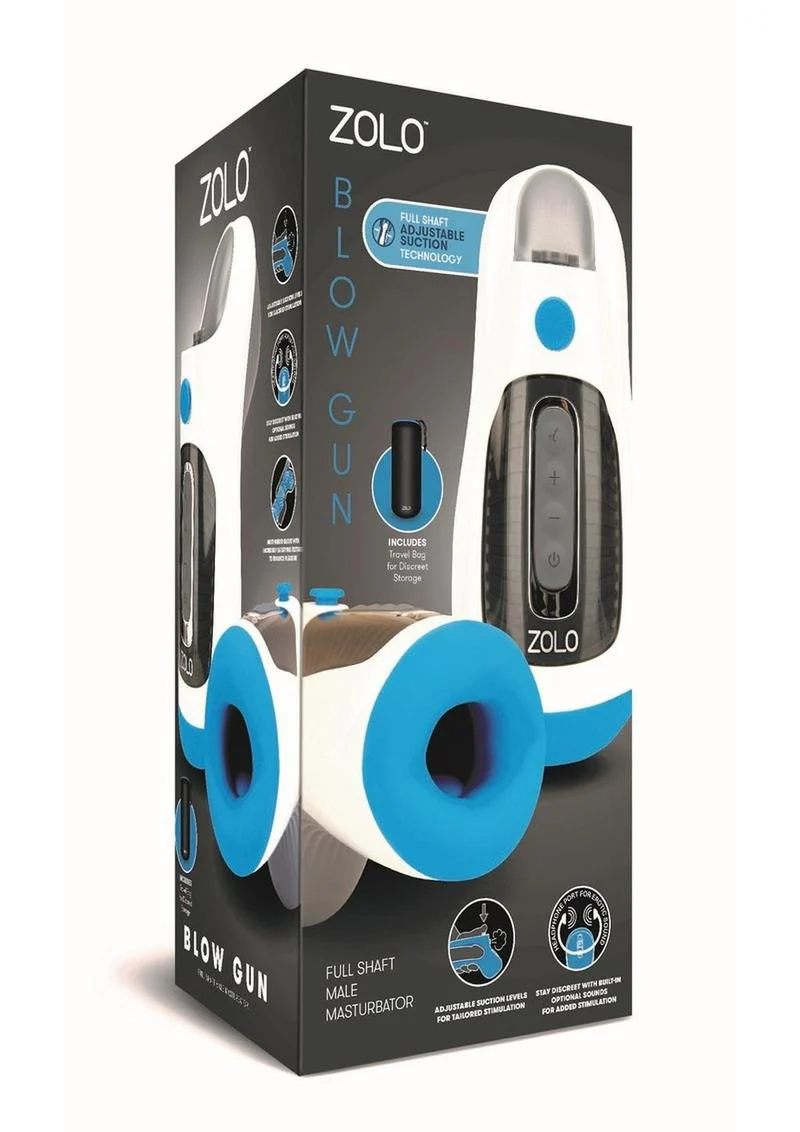 ZOLO Blow Gun Full Shaft Rechargeable Silicone Male Masturbator - Image 3