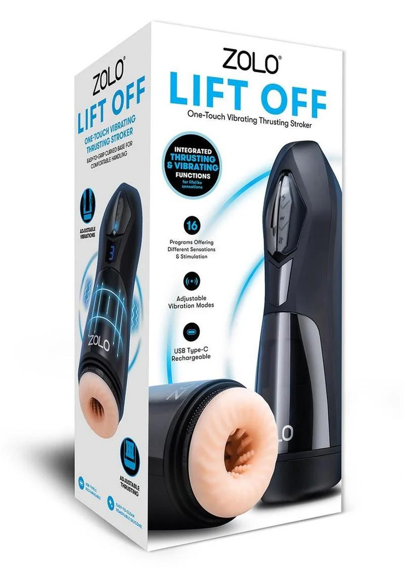 Zolo Lift Off One-Touch Vibrating Thrusting Stroker - Image 4