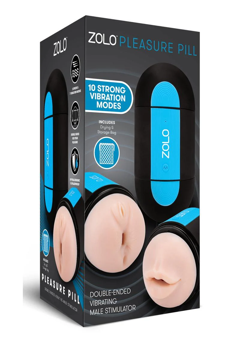 ZOLO Pleasure Pill Double-Ended Rechargeable Vibrating Male Stimulator - Image 2