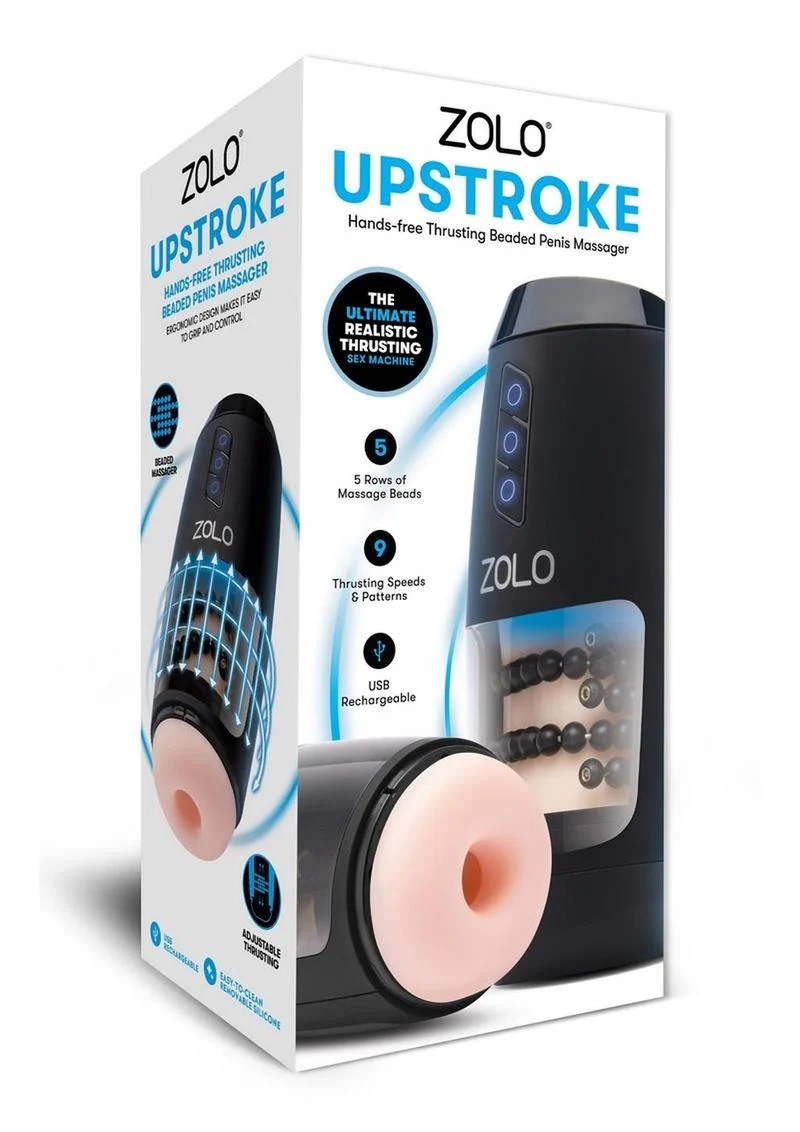 Zolo Upstroke Hands-Free Thrusting Beaded Penis Massager - Image 4